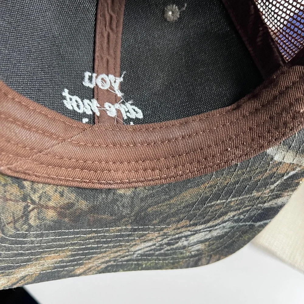 Outdoor Cap Camo Trucker Hat You Are Not A Burden Snapback Mesh Brown Camouflage